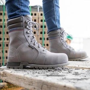 Women’s Grey Steel Toe Boots
